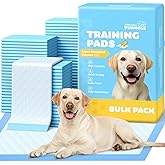 Powools Puppy Pads for Dogs, 34 x 28 in, 6-Layer, Leak-Proof, 100-Pack | X-Large Pee Pads for Dogs Potty Training, Quick-Dry