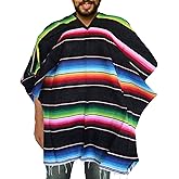 Del Mex Mexican Serape Adult Poncho