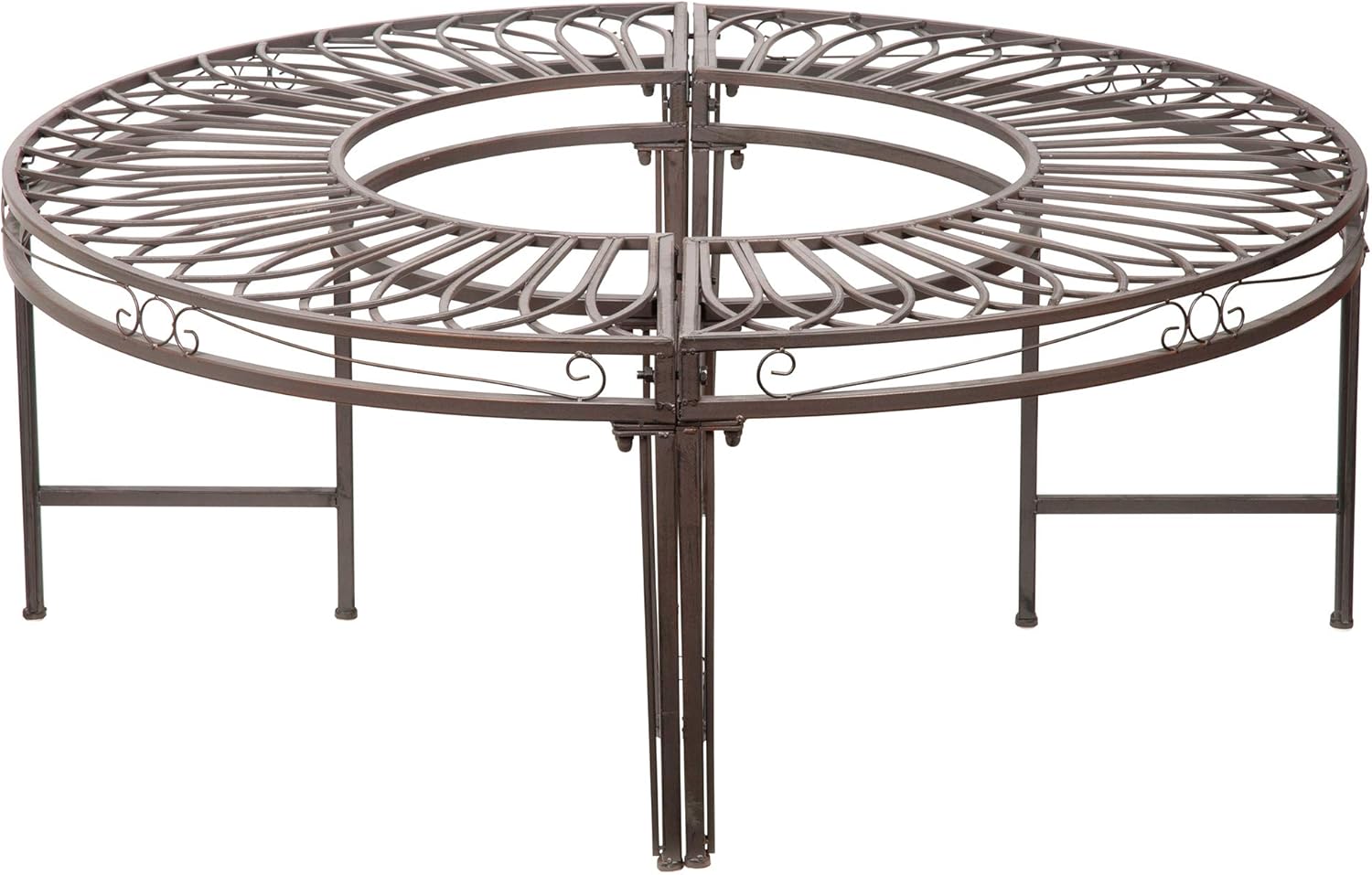 Design Toscano ZJ12063 Roundabout Circular Garden Tree Bench Seat, 47 Inch, Grey : Outdoor Benches : Garden & Outdoor