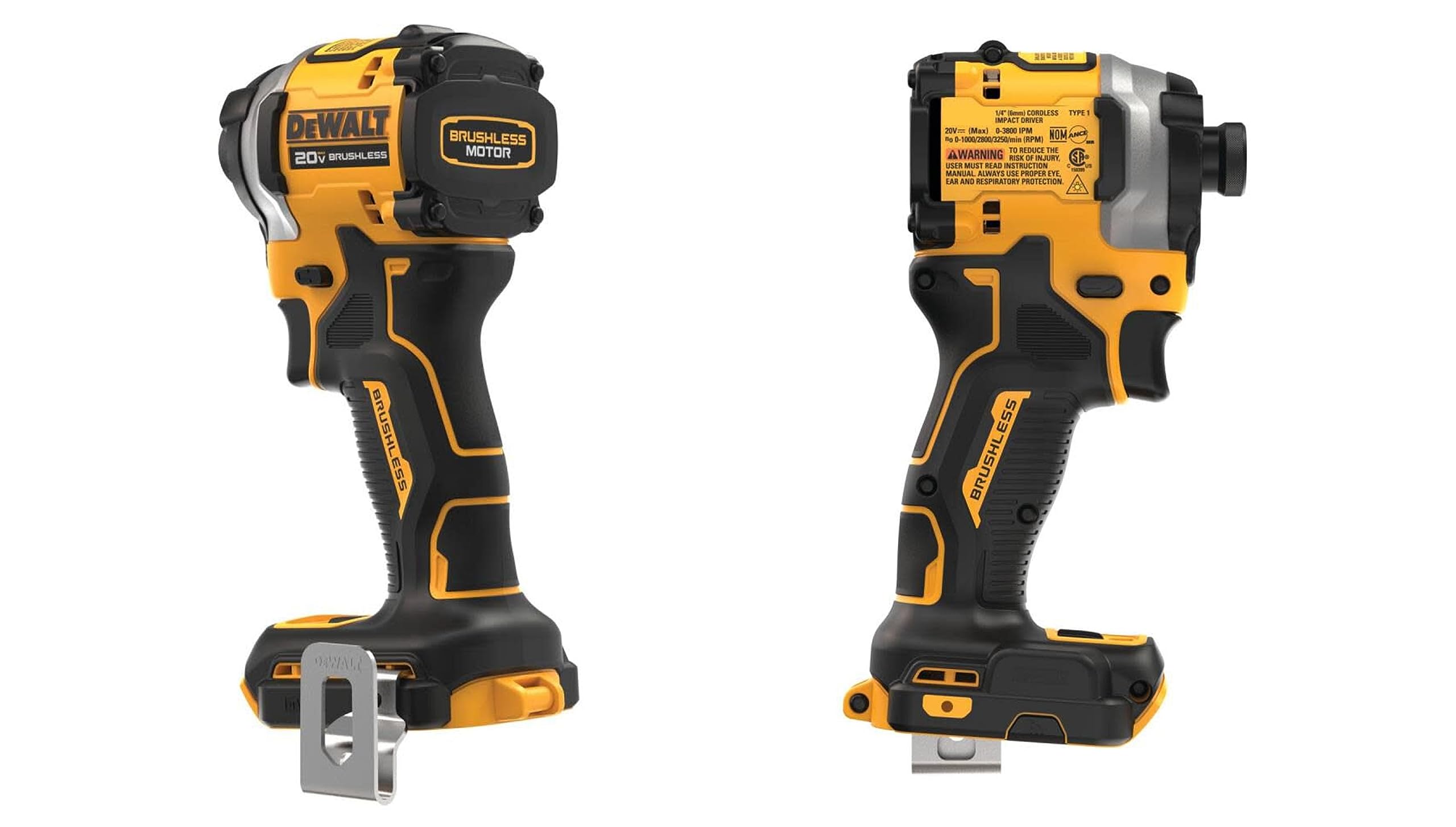 DEWALT ATOMIC 20V MAX* 1/4 Brushless Cordless 3-Speed Impact