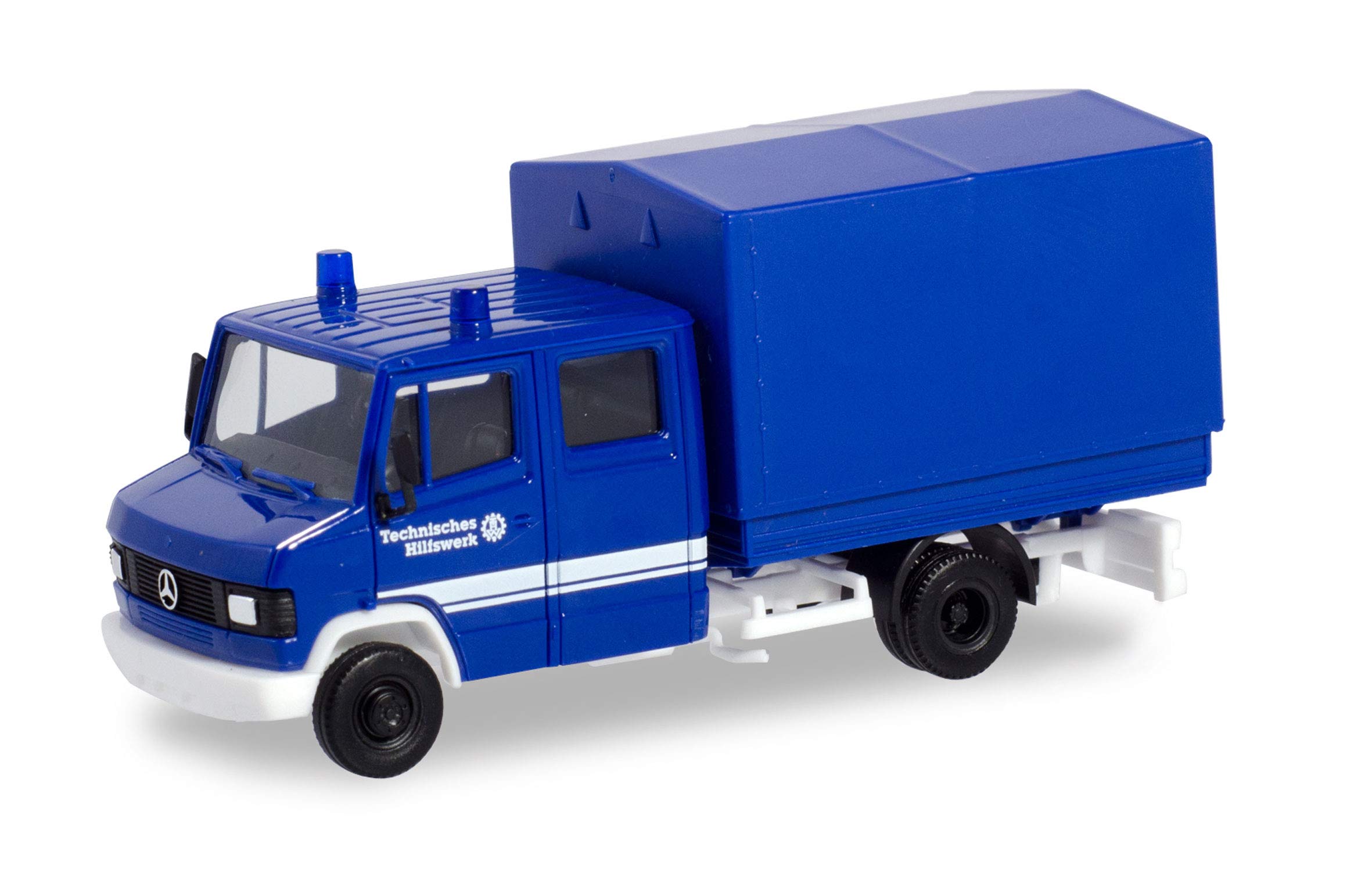herpa Mercedes-Benz T2 double cab with THW canvas, mini vehicle