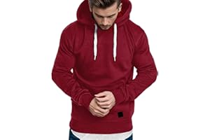 TOWMUS Jackets for Men,Hoodies for Men, Men's Hoodies Colorblock Novelty Workout Sport Hooded Sweatshirt Athletic Jacket Coats