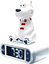 LEXIBOOK Polar Bear Nightlight Alarm Clock LCD Backlit Snooze Blue White RL800PB view 2