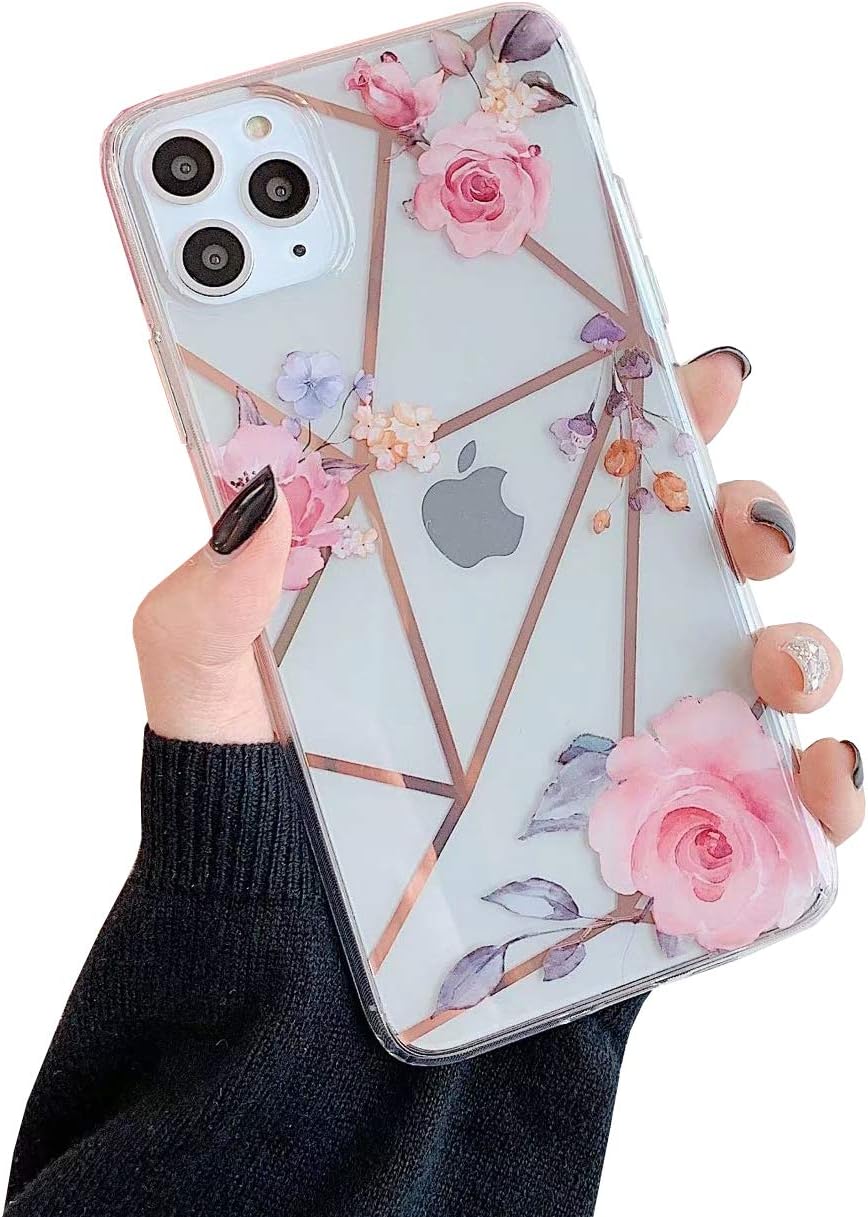 Iphone 11 Case For Girls Women Ebetterr Ultra Thin Slim Fit Shockproof Silicone Phone Case Cute Flexible Soft Tpu Clear Bumper Rubber Protective Cover Case For Apple Iphone 11 6 1 19 Flower Cell Phones