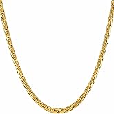 LIFETIME JEWELRY Weave Chain Necklace for Women and Men 24k Real Gold Plated