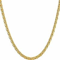 Men's 24" 3mm Franco Chain Necklace - Gold Plated Stainless Steel, Unisex + Gift Box 6 thumbnail image