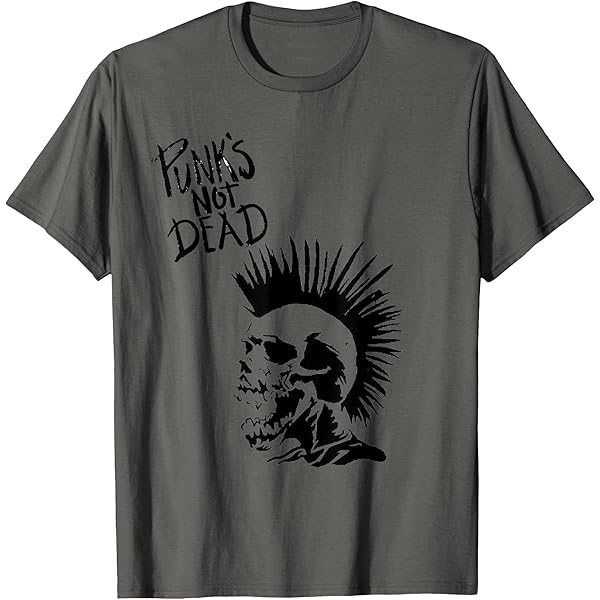 Amazon.com: Punk's not dead skull punk rock T-Shirt