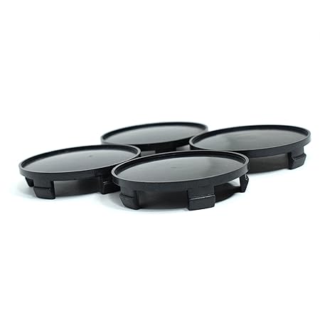 Promo Link 4x Schwarz Nabenkappen Nabendeckel Felgendeckel 60mm (innerer)/55mm (äußerer) Radkappen Satz Kappen Alufelge