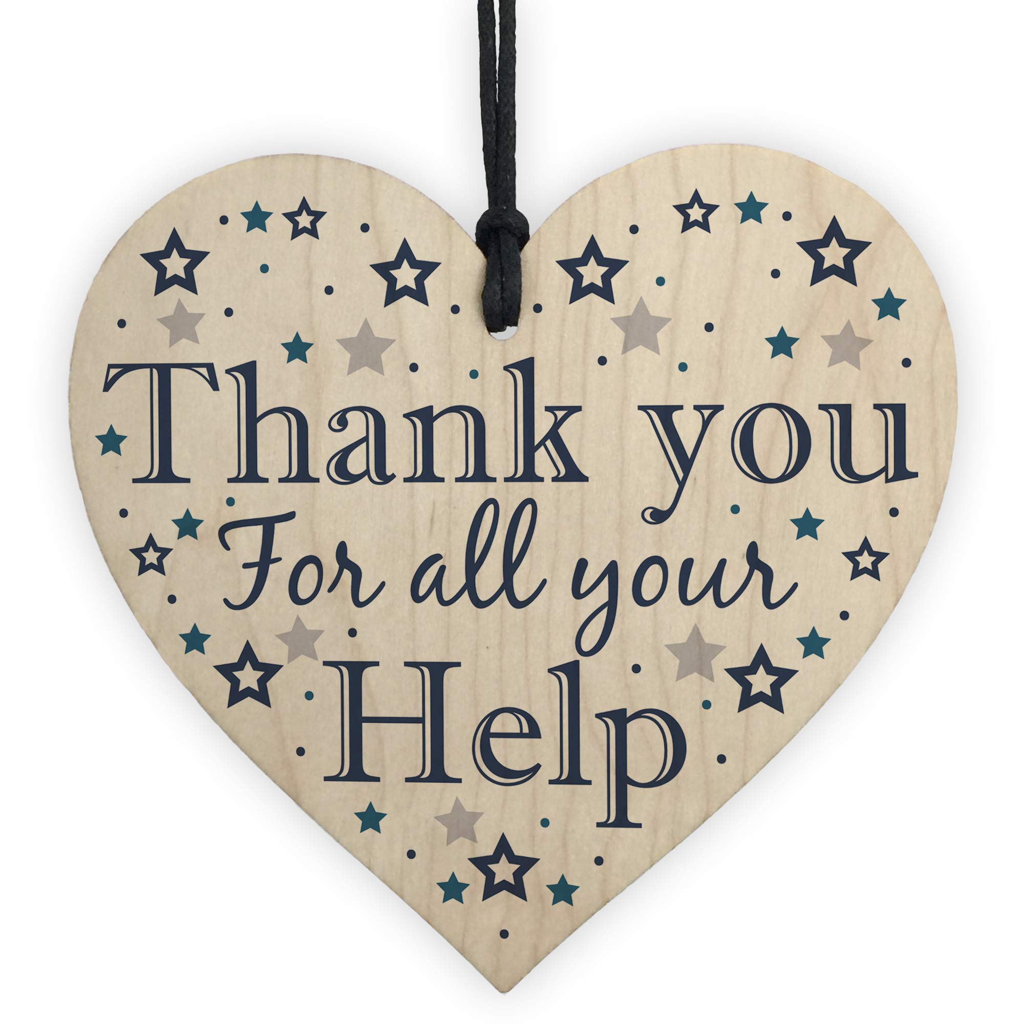 Red Ocean Thank You Gift For Friend Volunteer Special Teacher Teaching Assistant Mentor Midwife Gift Thank You Colleague Wooden Heart Plaque