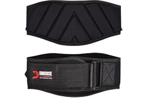 DMoose Fitness Weight Lifting Belt for Squats, Deadlift & Intense Workout - 6" Adjustable Fit Auto Lock Weightlifting Belt for Men & Women - Neoprene Gym Belts for Stability & Lumbar Back Support