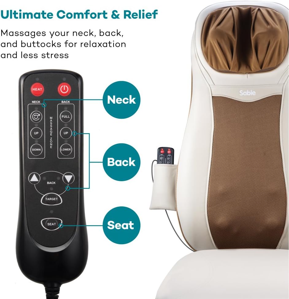 Sable shiatsu neck and back massager cushion Clearance