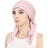 ORKSEA Chemo Headwear for Women Pre-Tied Head Scarf Headwraps Soft Turbans Cancer Hats Chemo Beanie Coverings Scarves