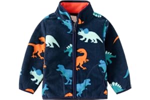 AIWUHE Toddler Polar Fleece Jacket Boys Girls Winter Jacket Fall Sweatshirt Zip-up Light Coat Spring Clothes 1-6 Years