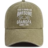 Grandpa Hat for Men, Funny Adjustable Embroidered Best Grandfather Gifts Baseball Cap