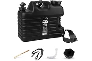 Digury 5 Gallon Water Jug, Camping Water Container BPA Free Water Storage with Spigot No Leakage Portable Emergency Water Tank for Outdoor Hiking Camping Picnic Supplies Black