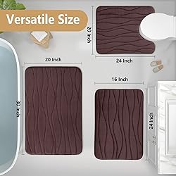 Buganda Memory Foam Bathroom Rug Mat 54x24, Extra
