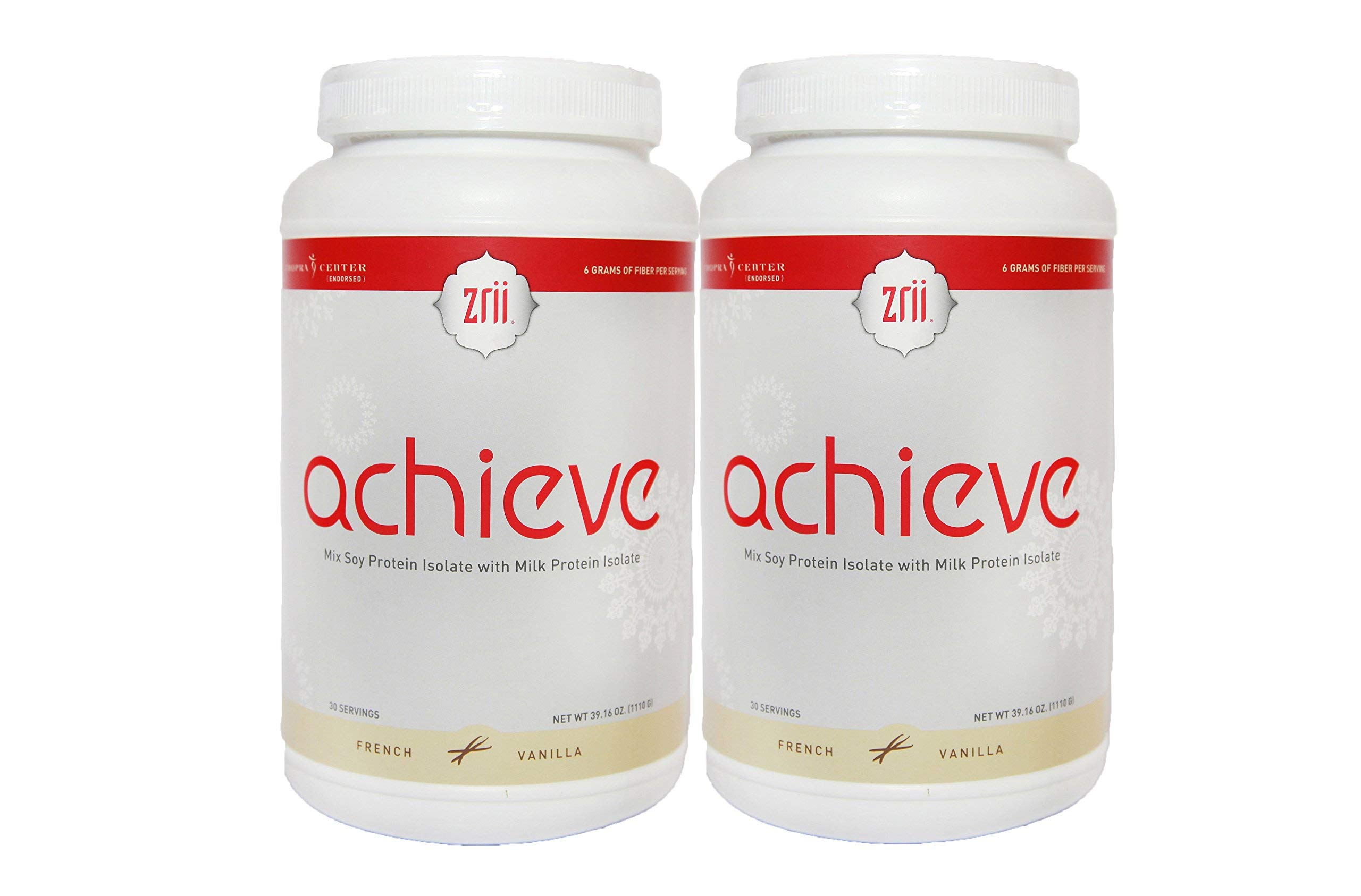 Zrii ACHIEVE Mix Soy Protein Isolate with Milk Protein Isolate (French Vanilla) - Meal Replacement x 2 + FREE Expedited Shipping （ Limited Time Only ）