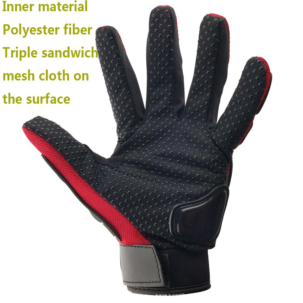 Advanced Fabric Hard Knuckle Gloves Indoor Cycling Gloves Full Fingers Motorcycle Gloves Combat Gloves Paintball Gloves Shooting Gloves Tactical Gloves for Men Women Kids Youth,1 Pair(Red)