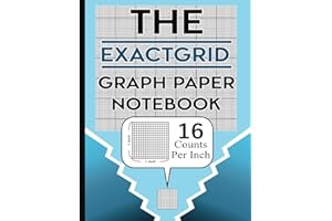 THE EXACTGRID Graph Paper Notebook 16 Count Per Inch Grid: Ideal 16x16 Workbook for Large Scale Projects and Detailed Designs