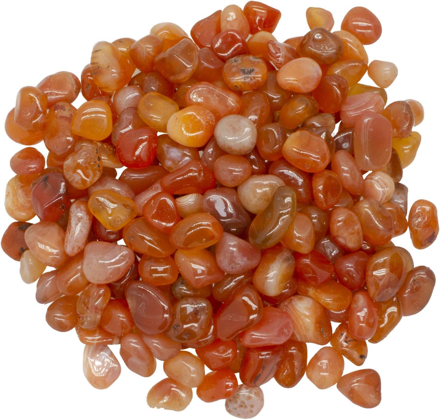 Indoor Fountains & Accessories - Digging Dolls: 1/2 lb Tumbled Carnelian Stones from Botswana - 0.40
