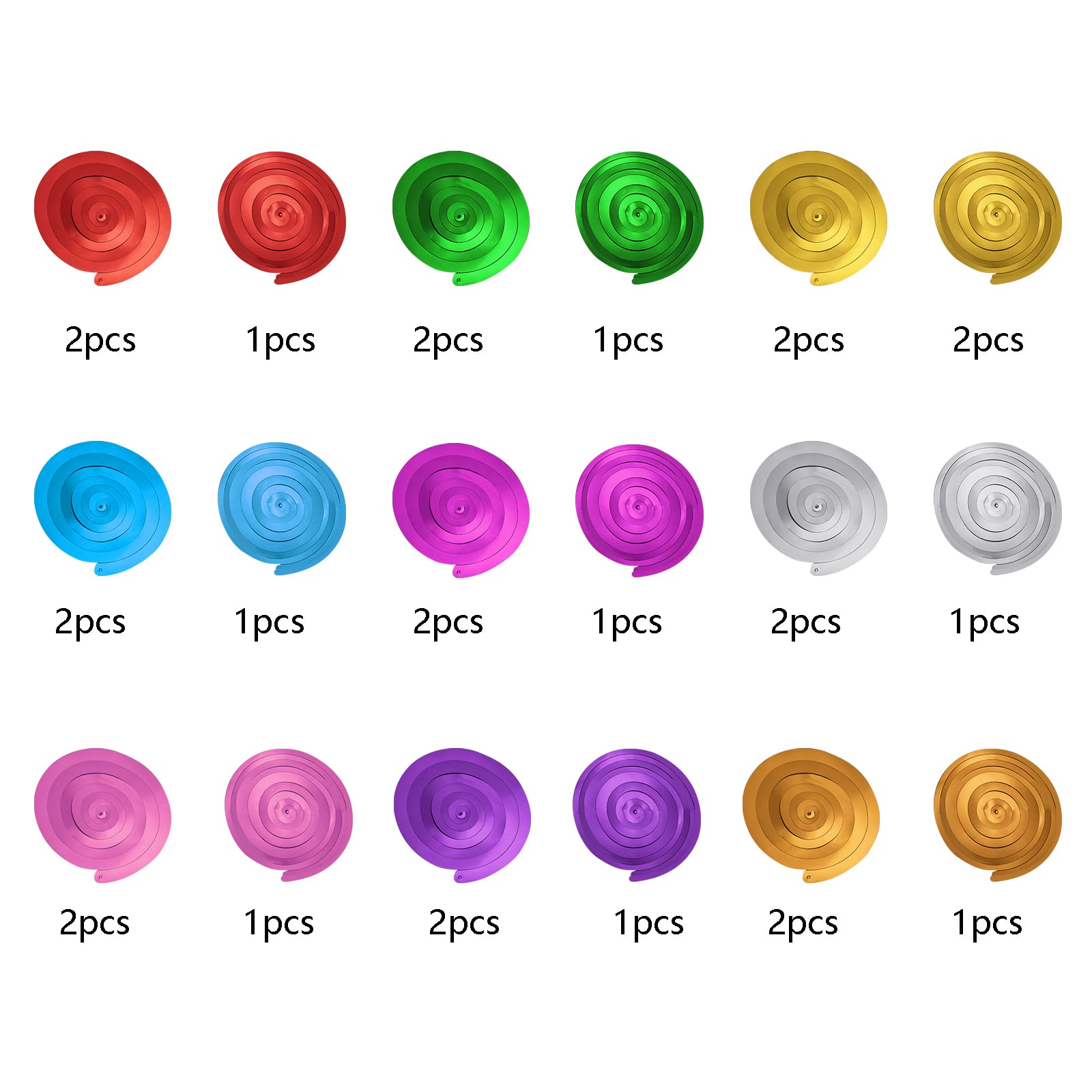 Colorful Ceiling Swirl Foil Decorations Hanging Plastic Streamer Themed Swirl Party Decoration for Wedding Thanksgiving Day Graduation Celebration, Pack of 28