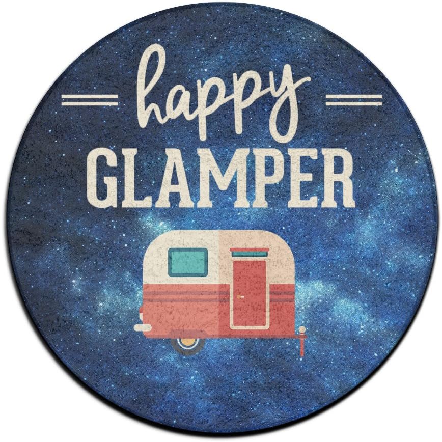 Happy Glamper - Glamping Camping Doormat Entrance Mat Floor Mat Rug Indoor/Outdoor/Front Door Mats Non Slip