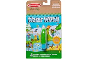 Melissa & Doug Let’s Explore Water Wow! Seasons Water-Reveal Pad – Reusable On The Go Travel Activity - FSC Certified