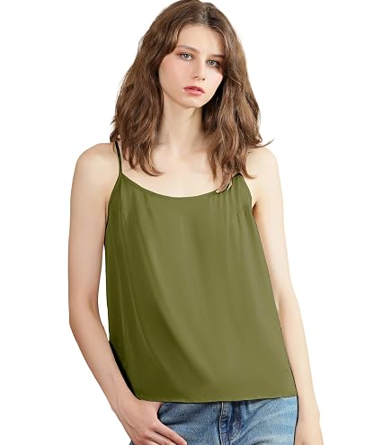 Amazon.com: XMSM Mulberry Silk Crop Top Tanks for Women Sexy