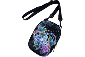 Suobstales Messenger Bag for Women Crossbody Zipper Bag with Adjustable Strap Portable Phone Purse Shoulder Hnadbag