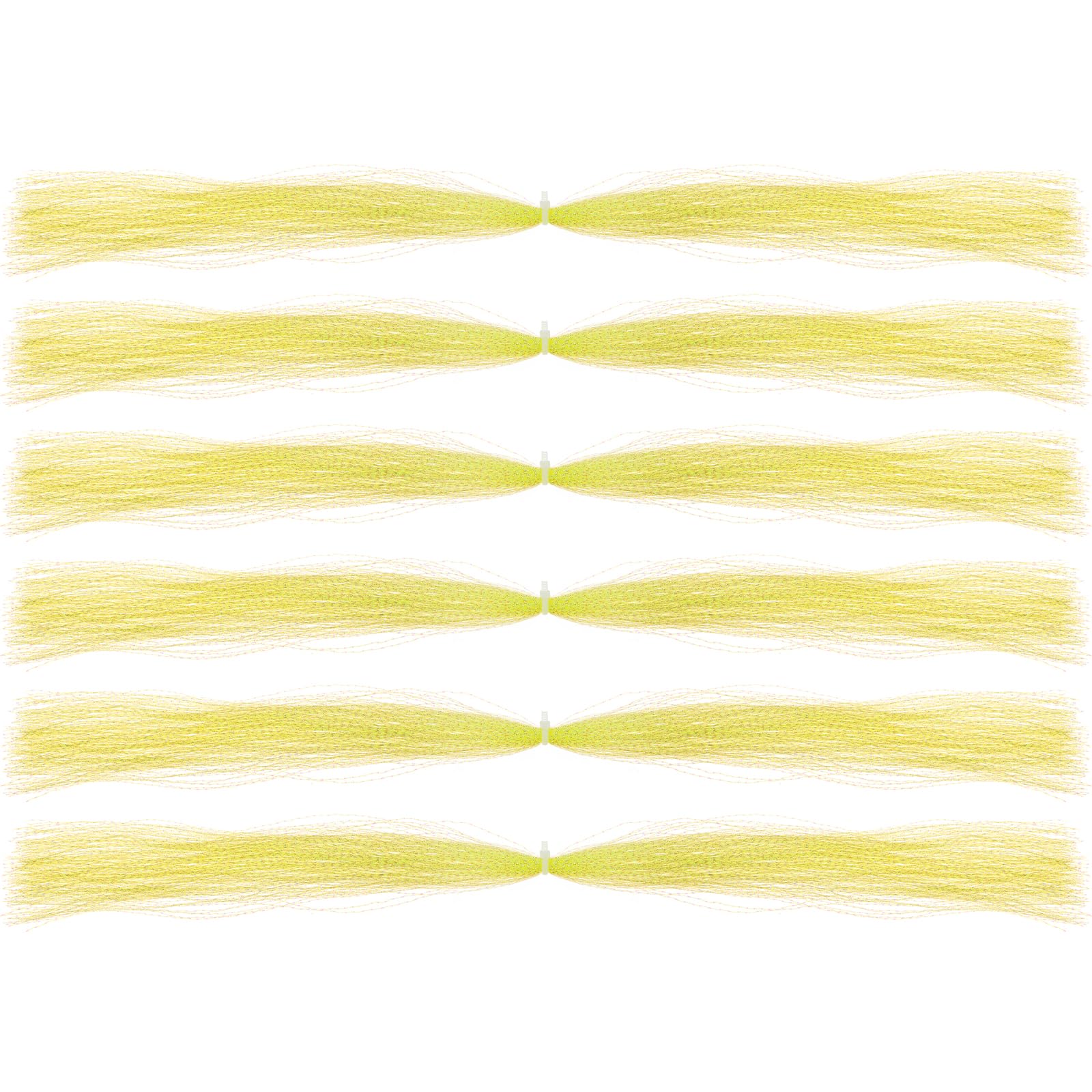 PATIKIL Crystal Flash Fly Fishing Line Fly Tying Material, 6Pcs 250 Strands Dry Flies Decorating Accessories for Making Fishing Hook Lure Flies, Fluorescent Yellow
