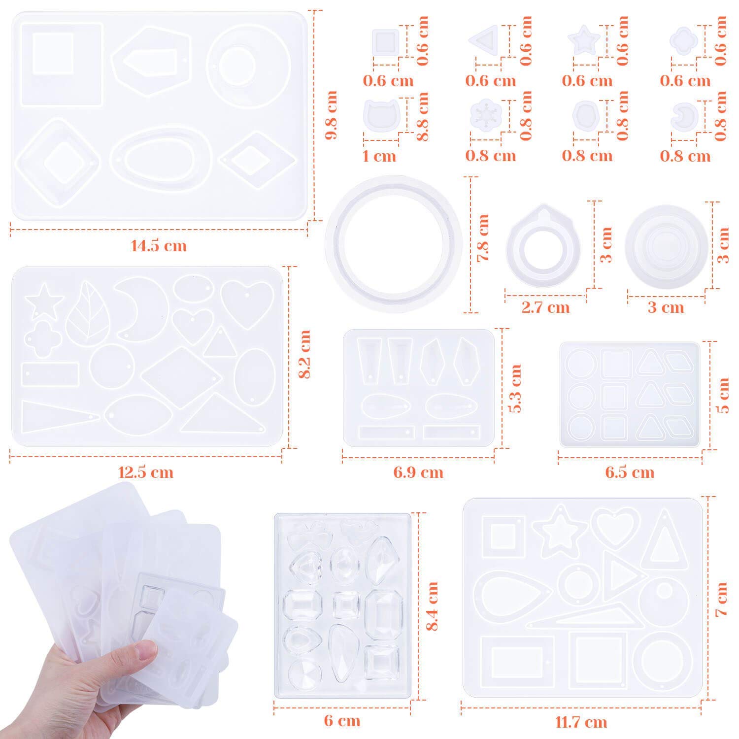 Resin Molds for Jewelry, Paxcoo 678pcs Earring Making Kit with 28pcs Epoxy Molds and 650pcs Earring Hooks, Jump Rings for Pendants, Resin Crafts, DIY Earring
