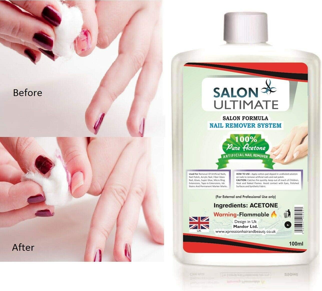 Salon 100 Pure Acetone Quality Nail Polish Remover Uv Led Gel Soak Off 100ml Amazon Co Uk Beauty Salon 100 Pure Acetone Quality Nail Polish Remover Uv Led Gel Soak Off 100ml Amazon Co Uk Beauty