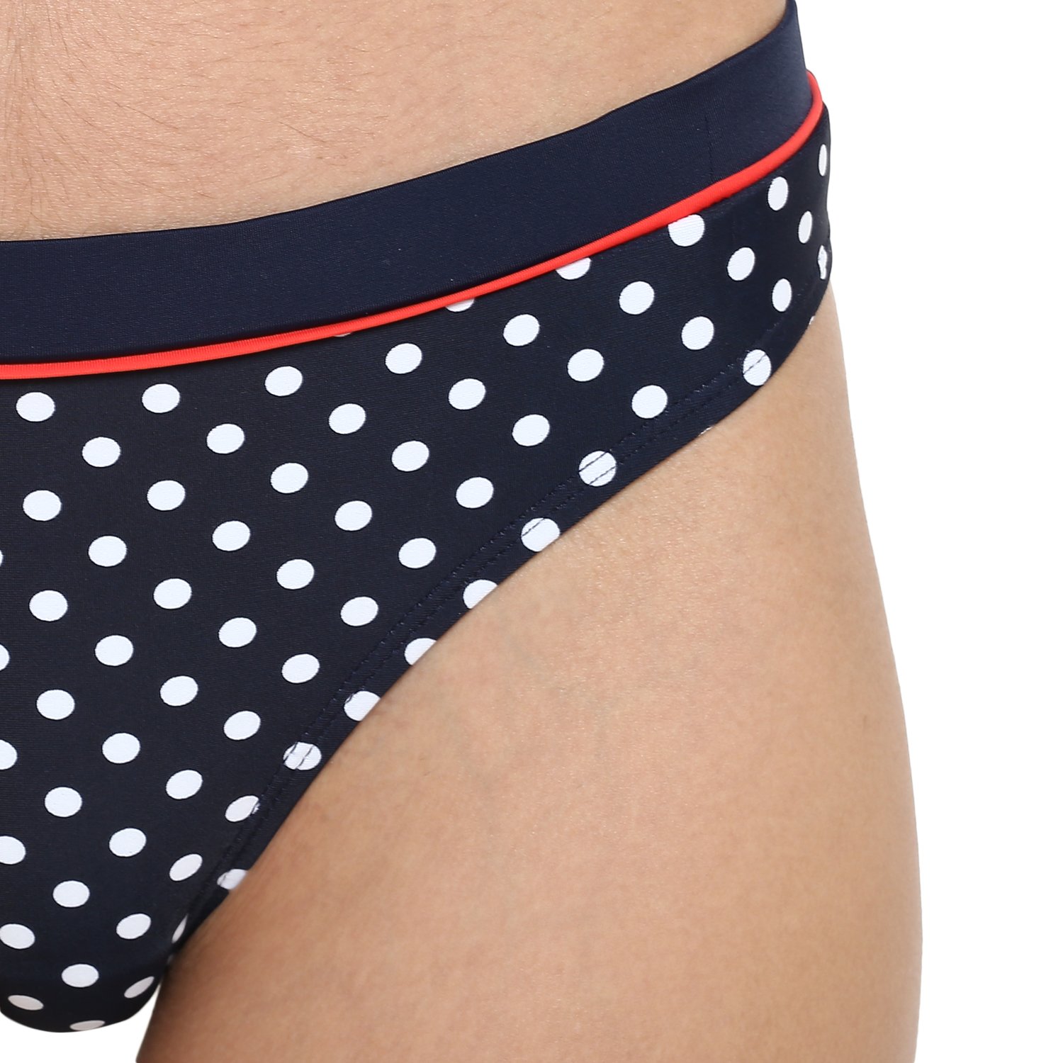 kvl womens printed bikini swimsuit bottom- navy