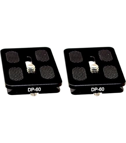2-Pack 50mm Arca-Swiss QR Plates - DP-50 Camera Lens Plates With D-Ring Screws