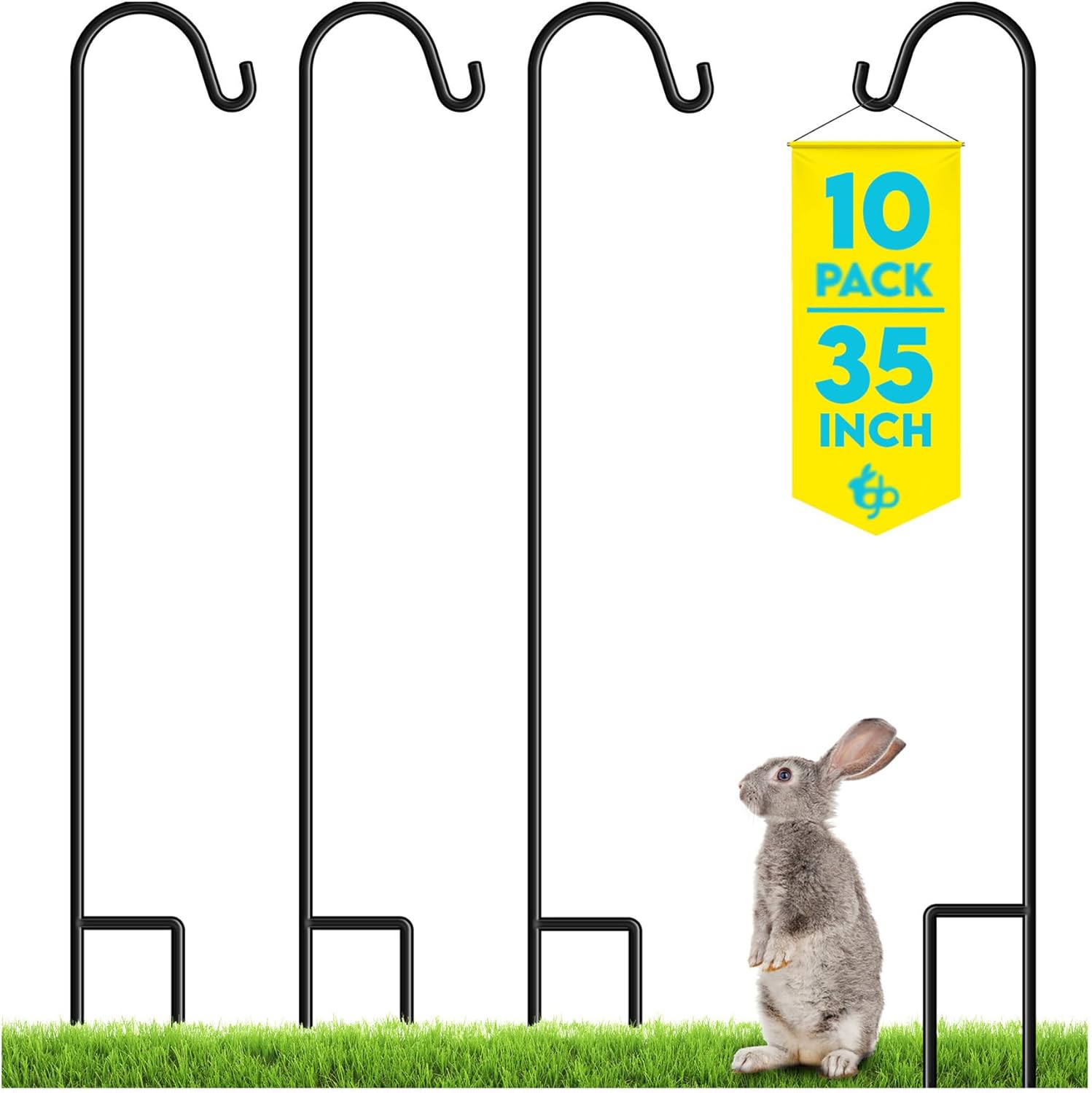 Outdoor Shepherd's Hooks - Shepherd Hooks for Bird Feeders - 4 Pack- 35