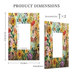 Fall Colorful Sunflower Floral 1 Gang Light Switch
