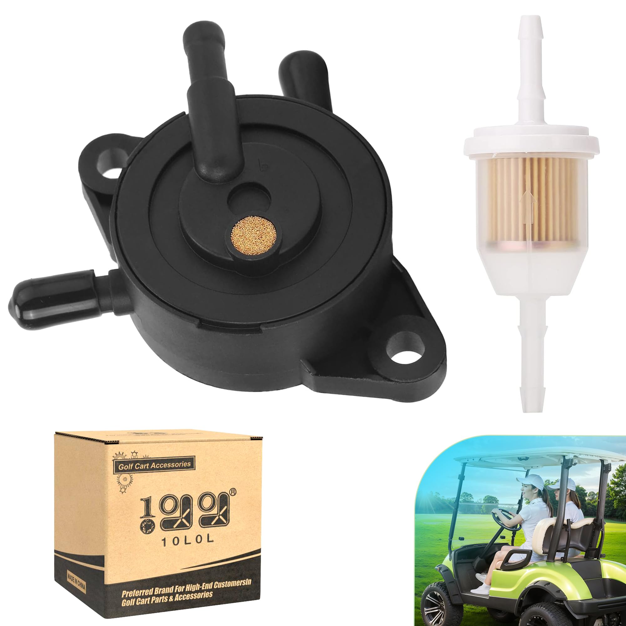 Photo 1 of 10L0L Fuel Pump Impulse Kit for Yamaha G16 G17 G18 G19 G20 G22 G29 1996-up 4 Cycle Golf Cart with Fuel Filter, OEM JN6-F4410-10-00 JN6-F4560-00-00 JN6-F4410-11-00