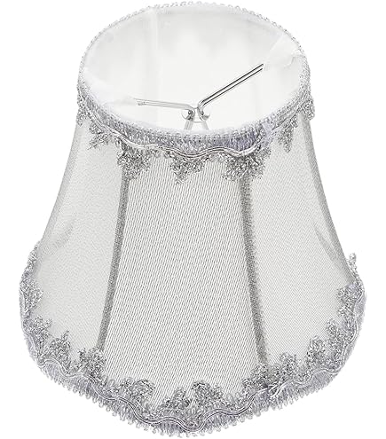 Abat-Jour Tissu Forme Parapluie – 30 Cm – Fond à Pampilles – Style Rétro