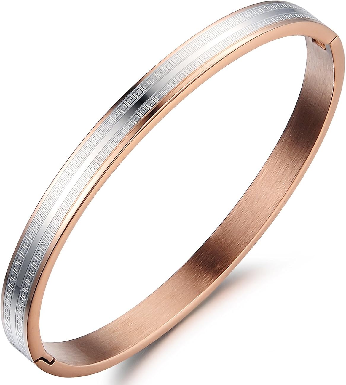 Elove Jewelry Vintage Rold Gold Plating Stainless Steel Bangle, Women's