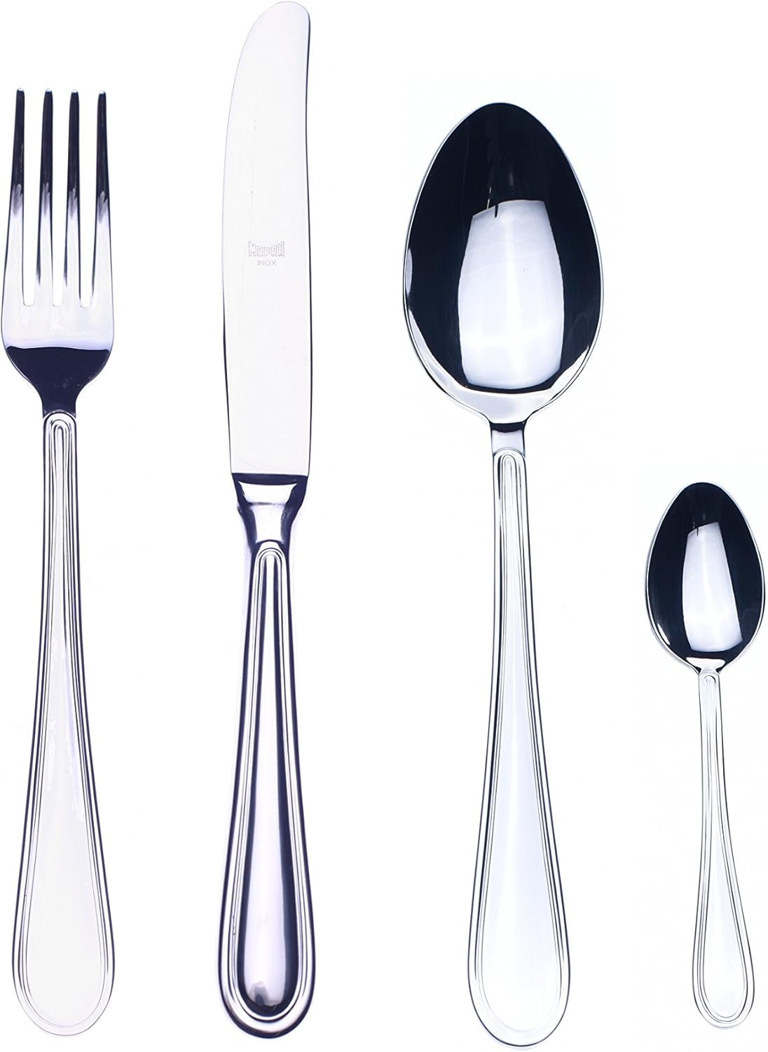 Mepra Norma 101022024 24 Pcs Flatware Set Metallic Tableware, Dishwasher Safe