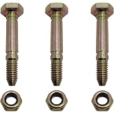 KWEOTUGO 3 Pack 53200500 Snow Blower Shear Pins and Nuts for Ariens 532005 510016 51001600 Snow Throwers