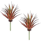 Alrhso 2 Pcs Artificial Succulents Plants Realistic Greenhouse Small Plants Real Touch Lifelike Faux Succulents Unpotted Yucca for DIY Garden Home Yard Patio Decoration