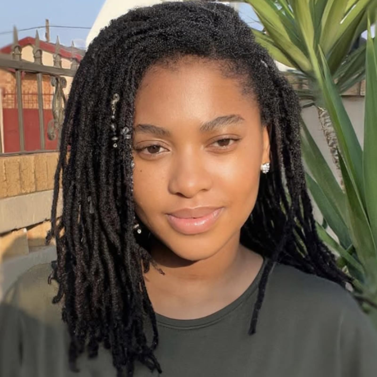 Loc Extensions Human Hair 0.4cm Thickness 8inch 60strands Dreadlock Extensions 100% Handmade Permanent Dreadlock Extensions for Man/Wome Can Be Dyed and Curled (Natual Black)