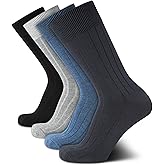 Calvin Klein Mens Crew Socks - 4 Pack Soft Cotton Blend Cushioned Crew Dress Socks for Men, for Formal, Casual and Work Wear