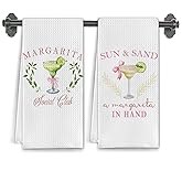 Elefeltclave Margarita Kitchen Towels, Margarita Lover Gifts Dish Tea Bar Towels for Kitchen Decor, Cocktail Gifts for Women Decorative Hand Towels, 16x24 Inch Set of 2