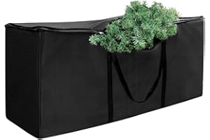 Demao 7.5FT Christmas Tree Storage Bag, Christmas Tree Bag Reusable Upgraded 600D Oxford Heavy Duty Artificial Trees Storage Container, Waterproof Xmas Tree Bag