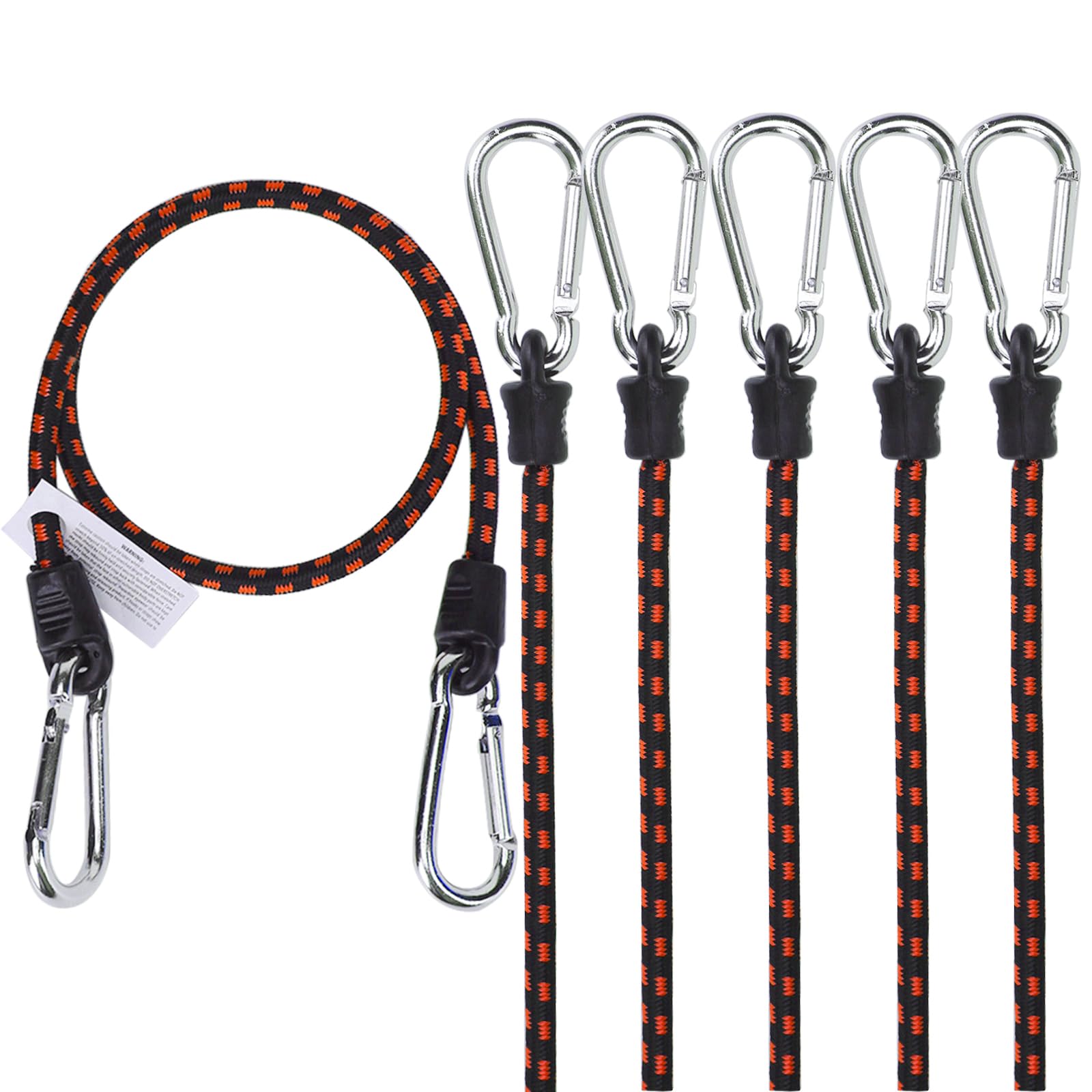 XSTRAP STANDARD 6PK Bungee Cords with Carabiners 24