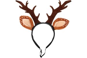 Beaupretty Hat for Women Lace Headband Puppy Accessories for Small Dogs Pet Reindeer Costume Christmas Deer Ears for Small Dog Clothing Antlers Antler Hat Brown Miss Cute Cat Headband