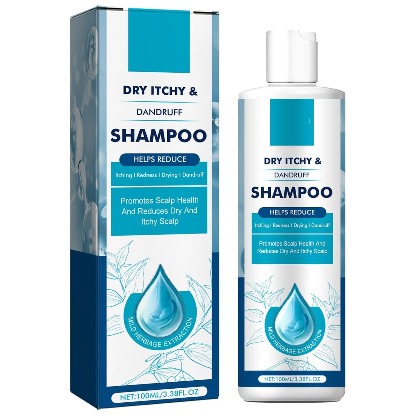 Dry Scalp Shampoo Folliculitis Shampoo for Seborrheic Dermatitis, Anti Dandruff, Folliculitis Treatment, Dandruff Treatment, with Herbal Essence to Hydrate Hair and Relieve From Itchy
