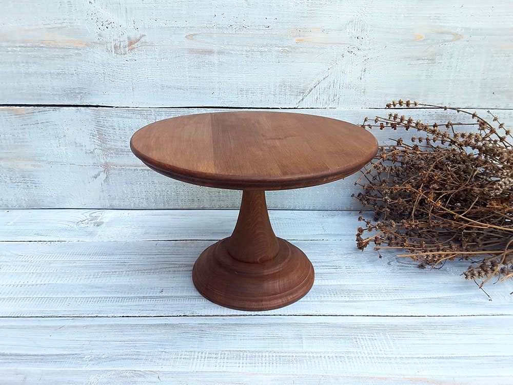 12'' Rustic cake stand Wooden cake stands Wood cake stand
